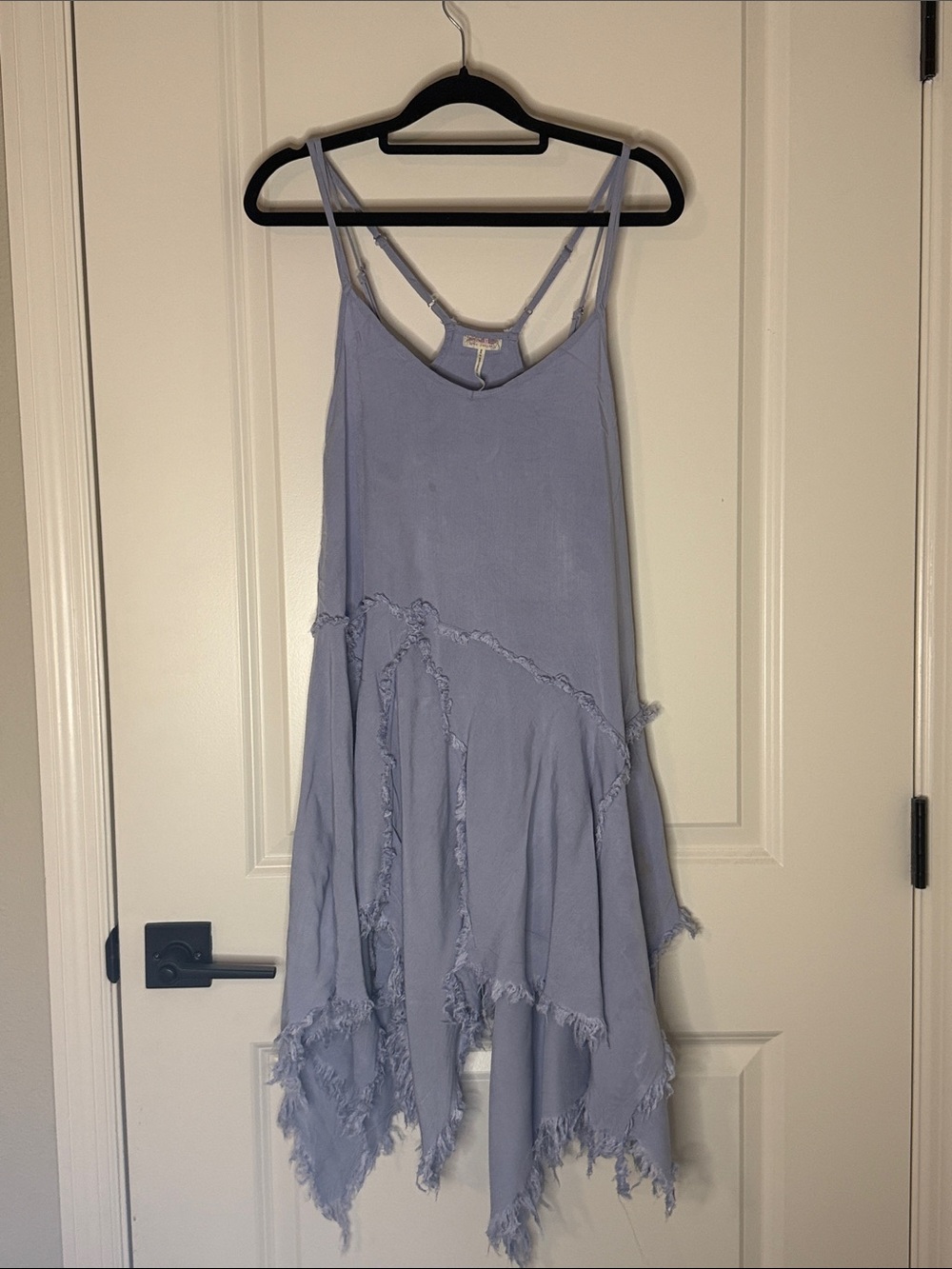 Free People Lavender Handkerchief Hem Spaghetti Strap Dress